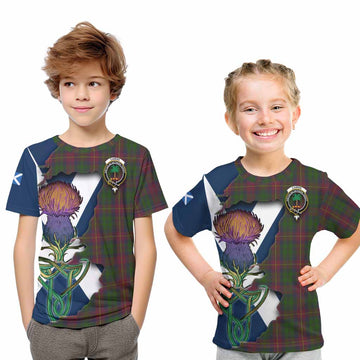 Tartan Vibes Clothing Cairns Tartan Family Crest Kid T-Shirt Scottish Thistle Celtic Inspired