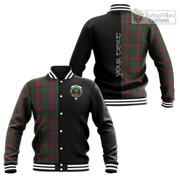 Cairns Tartan Baseball Jacket with Family Crest and Half Of Me Style Unisex - Tartanvibesclothing Shop