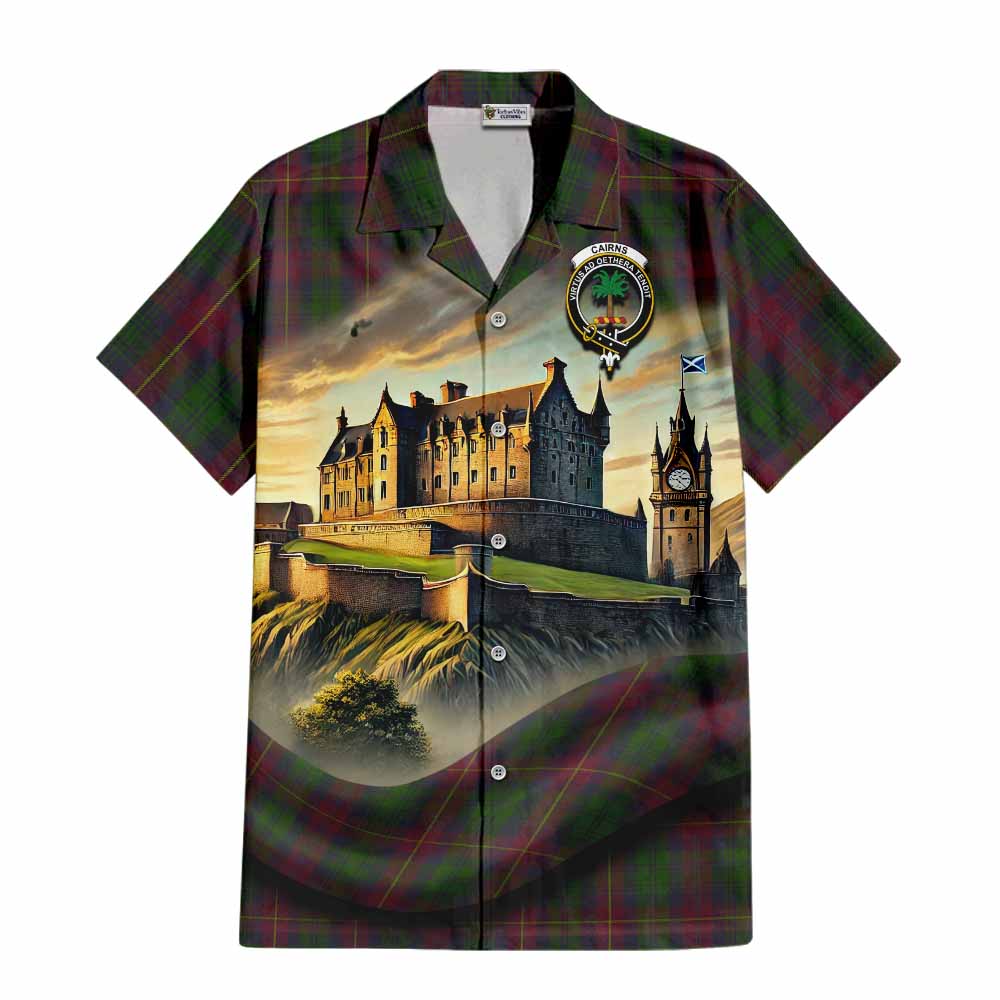 Cairns Tartan Family Crest Hawaiian Shirt with Scottish Ancient Castle Style Kid - Tartan Vibes Clothing