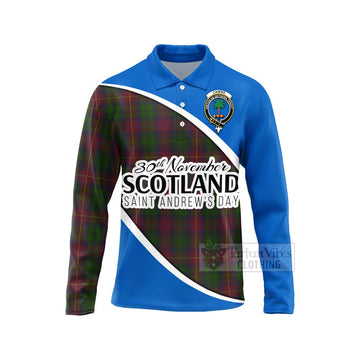 Cairns Family Crest Tartan Long Sleeve Polo Shirt Celebrate Saint Andrew's Day in Style Unisex - Tartan Vibes Clothing