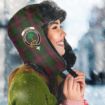 Cairns Tartan Winter Trapper Hat with Family Crest Winter Trapper Hat Universal Fit Circumference 22.8in (58cm) - Tartan Vibes Clothing