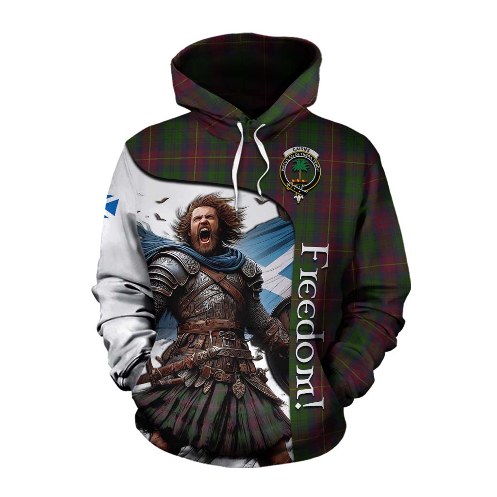 Tartan Vibes Clothing Cairns Crest Tartan Cotton Hoodie Inspired by the Freedom of Scottish Warrior