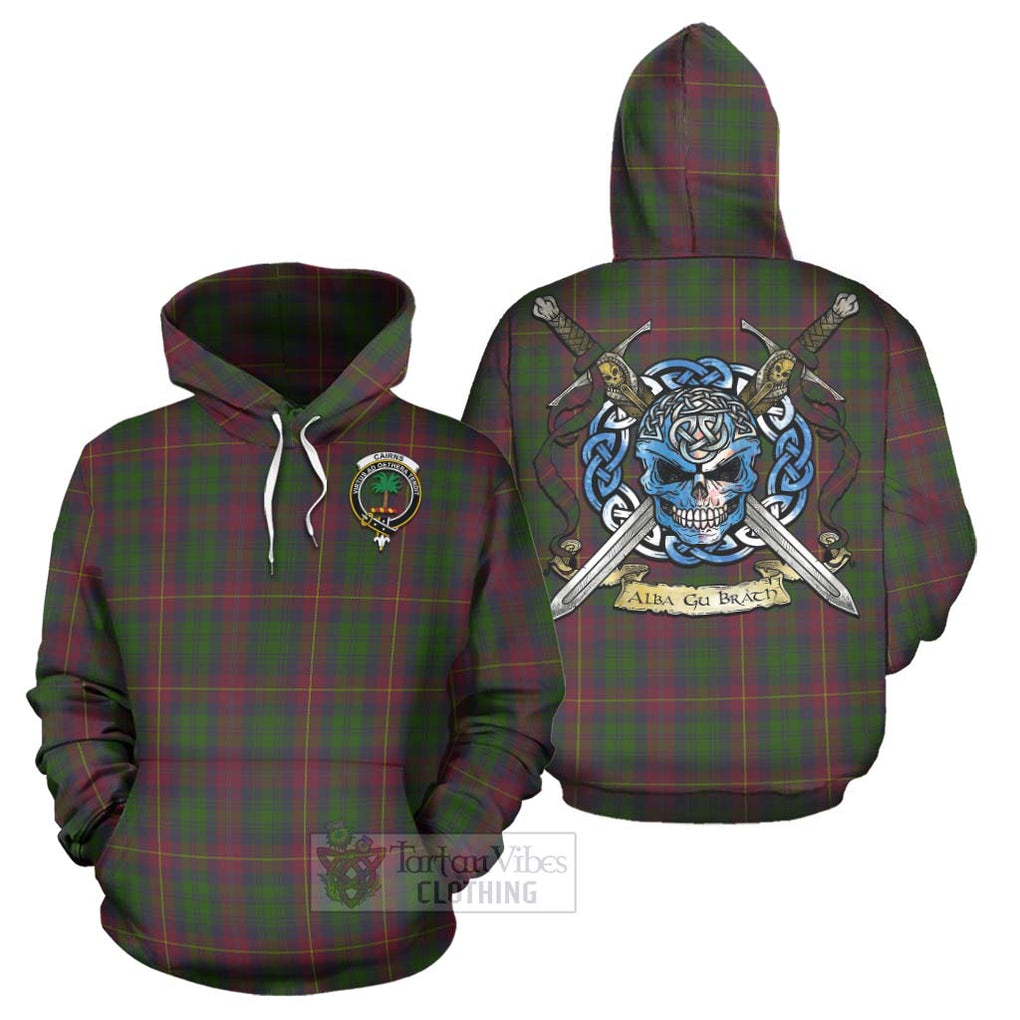 Cairns Tartan Hoodie with Family Crest Celtic Skull Style Zip Hoodie - Tartan Vibes Clothing