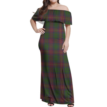 Cairns Tartan Off Shoulder Long Dress Women's Dress - Tartan Vibes Clothing