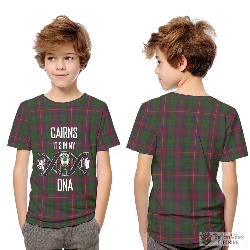 Cairns Tartan Kid T-Shirt with Family Crest DNA In Me Style Youth XL Size14 - Tartan Vibes Clothing