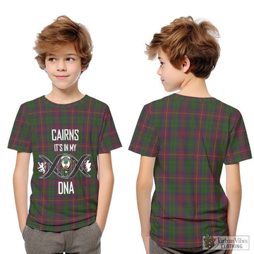 Cairns Tartan Kid T-Shirt with Family Crest DNA In Me Style Youth XL Size14 - Tartan Vibes Clothing