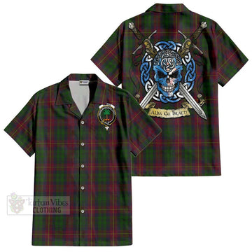 Cairns Tartan Hawaiian Shirt with Family Crest Celtic Skull Style Kid - Tartan Vibes Clothing