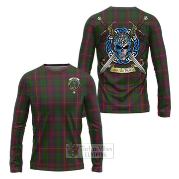 Cairns Tartan Long Sleeve T-Shirt with Family Crest Celtic Skull Style Unisex - Tartan Vibes Clothing