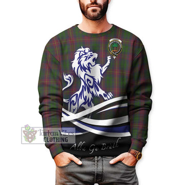 Cairns Tartan Sweatshirt with Alba Gu Brath Regal Lion Emblem Unisex - Tartan Vibes Clothing