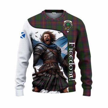Tartan Vibes Clothing Cairns Crest Tartan Knitted Sweater Inspired by the Freedom of Scottish Warrior