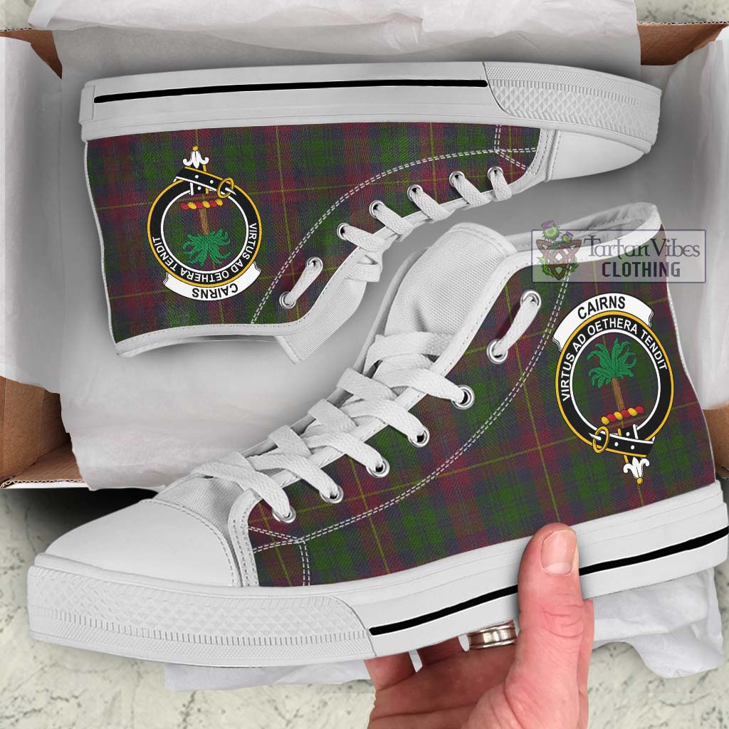 Tartan Vibes Clothing Cairns Tartan High Top Shoes with Family Crest