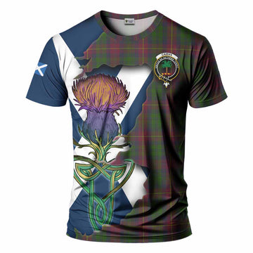Tartan Vibes Clothing Cairns Tartan Family Crest T-Shirt Scottish Thistle Celtic Inspired