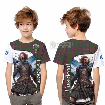 Tartan Vibes Clothing Cairns Crest Tartan Kid T-Shirt Inspired by the Freedom of Scottish Warrior