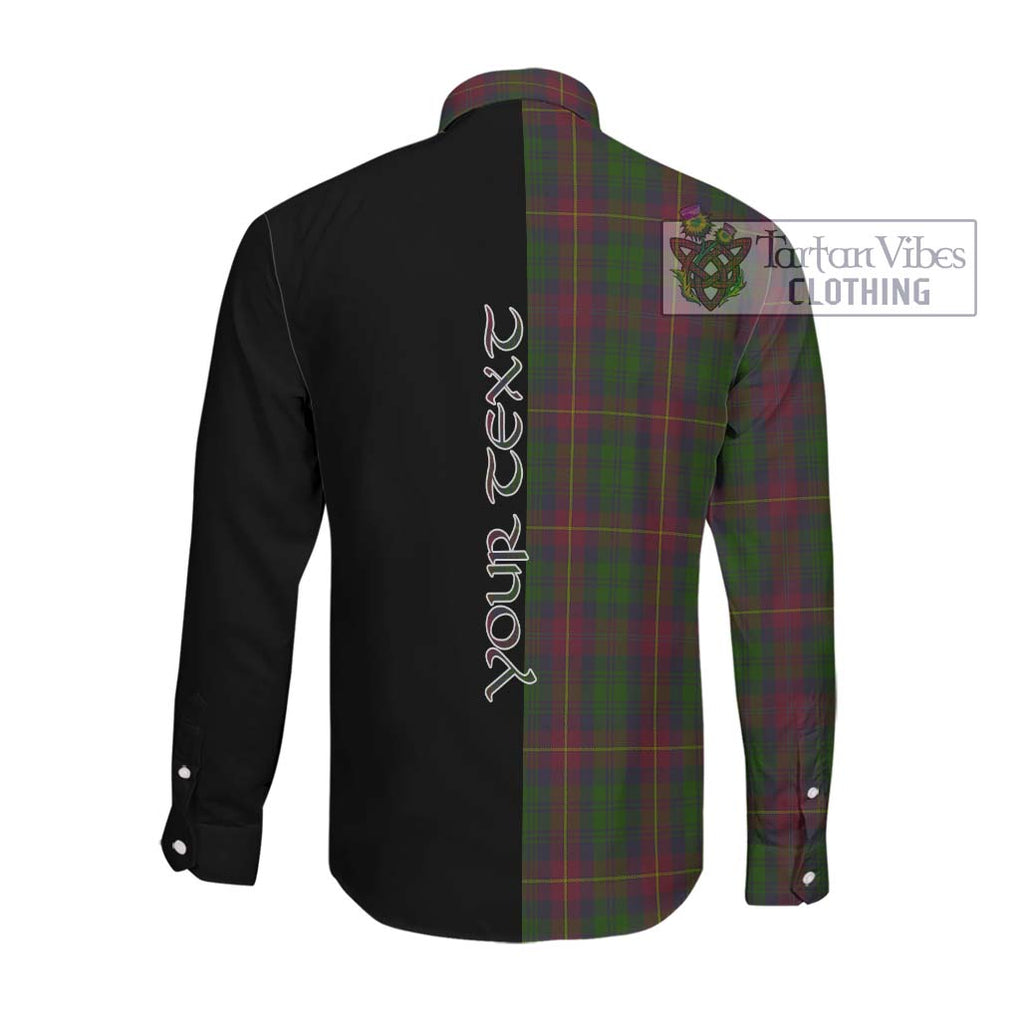 Cairns Tartan Long Sleeve Button Shirt with Family Crest and Half Of Me Style Men's Shirt - Tartanvibesclothing Shop