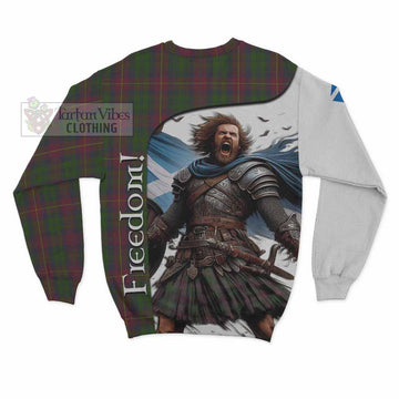 Tartan Vibes Clothing Cairns Crest Tartan Sweatshirt Inspired by the Freedom of Scottish Warrior