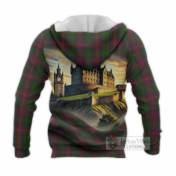 Cairns Tartan Family Crest Knitted Hoodie with Scottish Ancient Castle Style - Tartan Vibes Clothing
