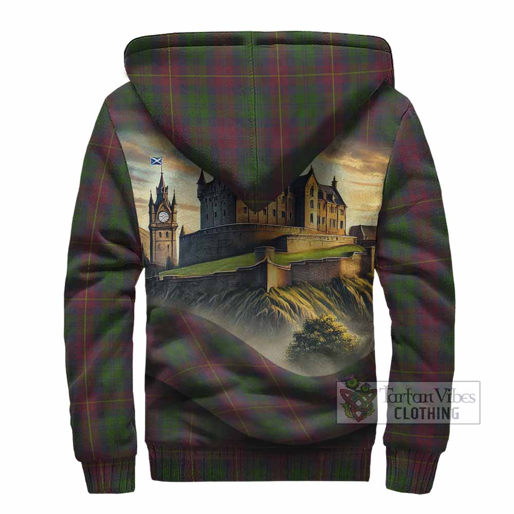 Cairns Tartan Family Crest Sherpa Hoodie with Scottish Ancient Castle Style - Tartan Vibes Clothing