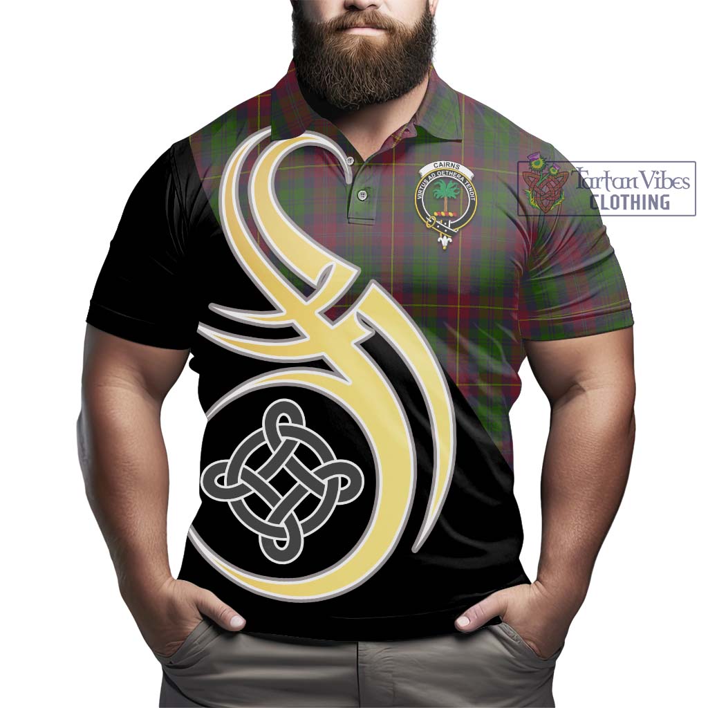 Cairns Tartan Polo Shirt with Family Crest and Celtic Symbol Style - Tartan Vibes Clothing