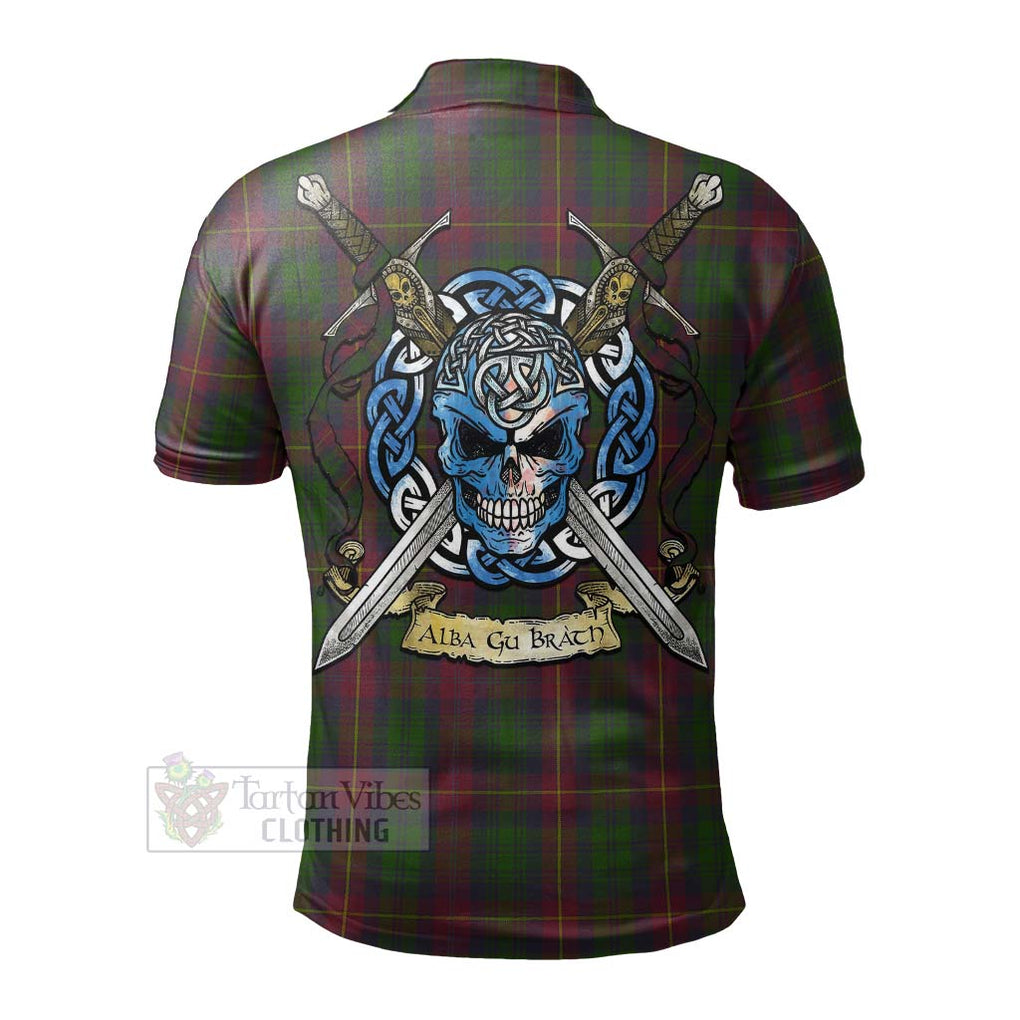 Cairns Tartan Polo Shirt with Family Crest Celtic Skull Style - Tartan Vibes Clothing