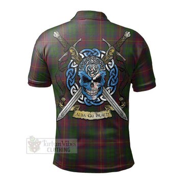 Cairns Tartan Polo Shirt with Family Crest Celtic Skull Style - Tartan Vibes Clothing