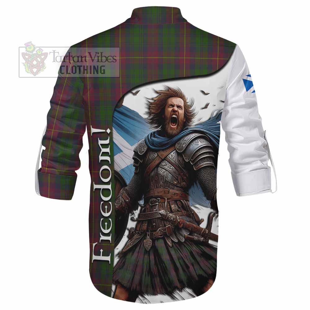 Tartan Vibes Clothing Cairns Crest Tartan Ghillie Kilt Shirt Inspired by the Freedom of Scottish Warrior
