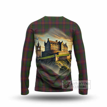 Cairns Tartan Family Crest Long Sleeve T-Shirt with Scottish Ancient Castle Style - Tartan Vibes Clothing