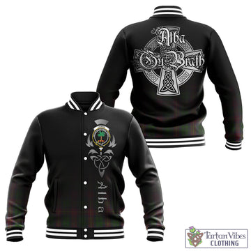 Tartan Vibes Clothing Cairns Tartan Baseball Jacket Featuring Alba Gu Brath Family Crest Celtic Inspired