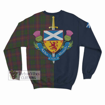 Cairns Tartan Sweatshirt Alba with Scottish Lion Royal Arm Half Style - Tartan Vibes Clothing
