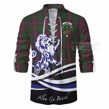 Cairns Tartan Ghillie Kilt Shirt with Alba Gu Brath Regal Lion Emblem - Tartan Vibes Clothing
