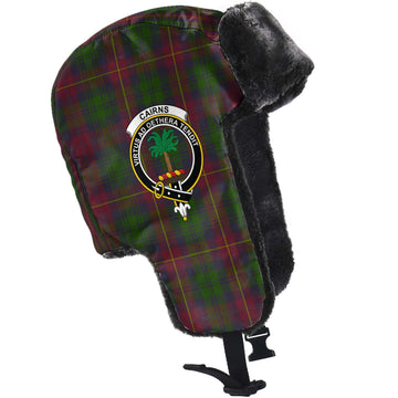 Cairns Tartan Winter Trapper Hat with Family Crest - Tartan Vibes Clothing