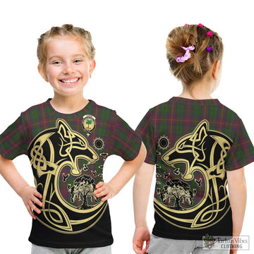 Cairns Tartan Kid T-Shirt with Family Crest Celtic Wolf Style - Tartan Vibes Clothing