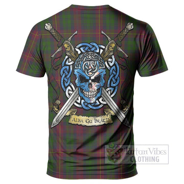 Cairns Tartan T-Shirt with Family Crest Celtic Skull Style - Tartan Vibes Clothing