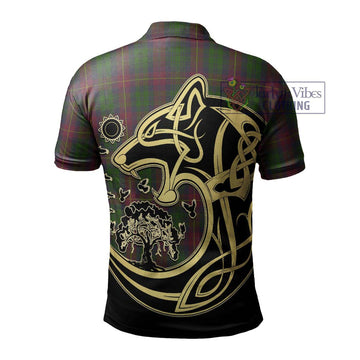 Cairns Tartan Polo Shirt with Family Crest Celtic Wolf Style - Tartan Vibes Clothing