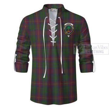Cairns Tartan Ghillie Kilt Shirt with Family Crest and Bearded Skull Holding Bottles of Whiskey - Tartan Vibes Clothing