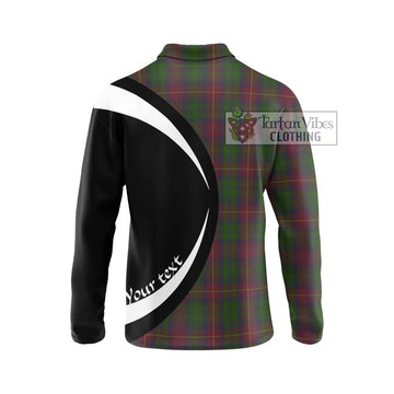 Cairns Tartan Long Sleeve Polo Shirt with Family Crest Circle Style - Tartan Vibes Clothing