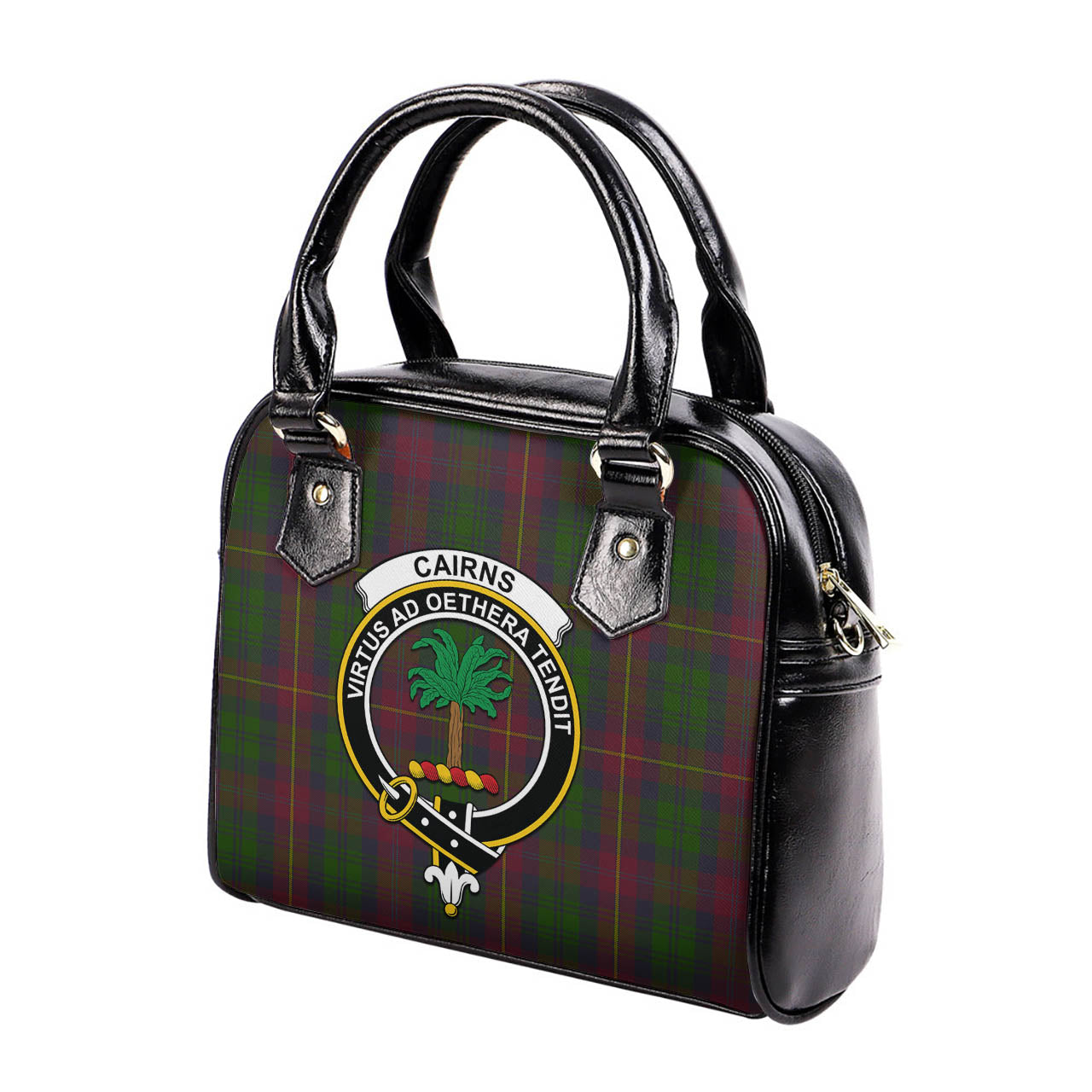 Cairns Tartan Shoulder Handbags with Family Crest - Tartan Vibes Clothing