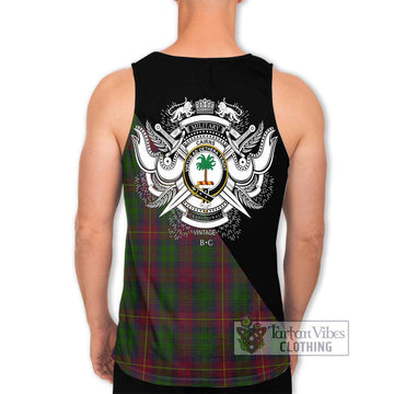Cairns Tartan Men's Tank Top with Family Crest and Military Logo Style - Tartan Vibes Clothing