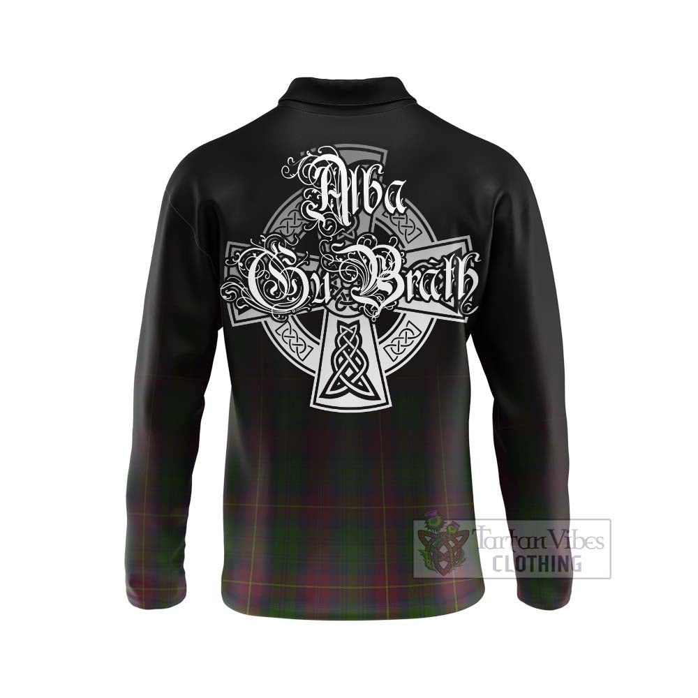 Cairns Tartan Long Sleeve Polo Shirt Featuring Alba Gu Brath Family Crest Celtic Inspired - Tartan Vibes Clothing