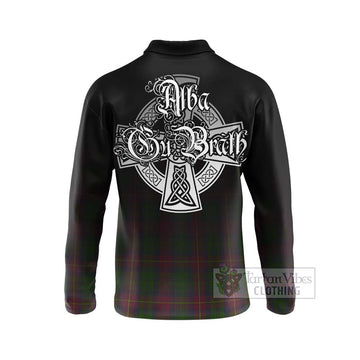Cairns Tartan Long Sleeve Polo Shirt Featuring Alba Gu Brath Family Crest Celtic Inspired - Tartan Vibes Clothing