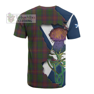 Tartan Vibes Clothing Cairns Tartan Family Crest Cotton T-shirt Scottish Thistle Celtic Inspired