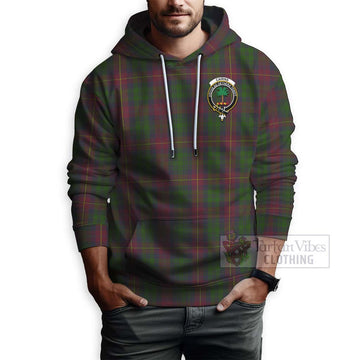 Cairns Tartan Hoodie with Family Crest and Bearded Skull Holding Bottles of Whiskey - Tartan Vibes Clothing