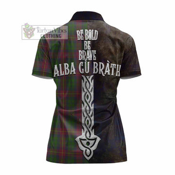 Cairns Tartan Family Crest Women's Polo Shirt Alba Gu Brath Be Brave Lion Ancient Style - Tartan Vibes Clothing