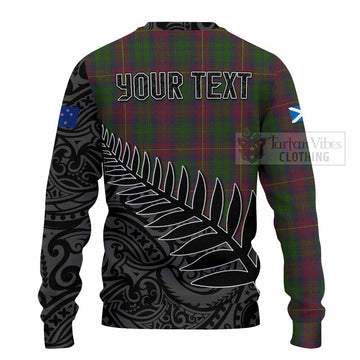 Tartan Vibes Clothing Cairns Crest Tartan Knitted Sweater with New Zealand Silver Fern Half Style