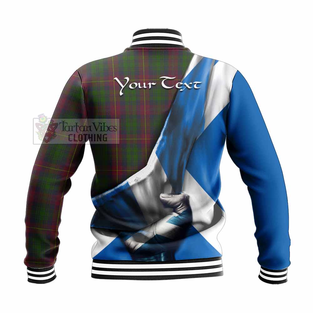 Tartan Vibes Clothing Cairns Tartan Baseball Jacket with Family Crest Scotland Patriotic Style