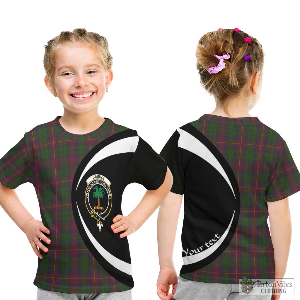 Cairns Tartan Kid T-Shirt with Family Crest Circle Style - Tartan Vibes Clothing