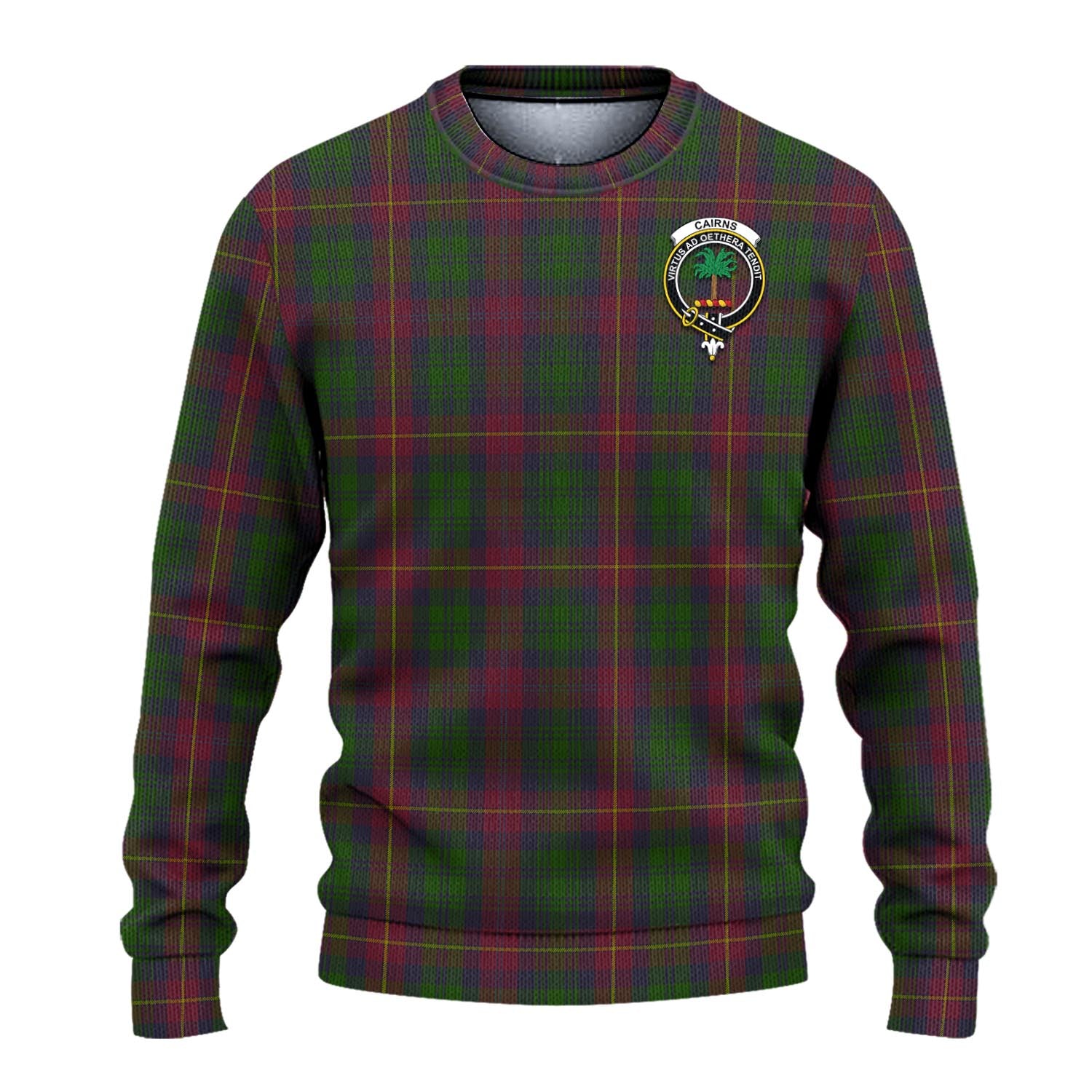 Cairns Tartan Ugly Sweater with Family Crest - Tartan Vibes Clothing