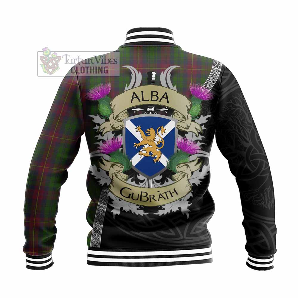 Tartan Vibes Clothing Cairns Tartan Family Crest Baseball Jacket Lion Rampant Royal Thistle Shield Celtic Inspired
