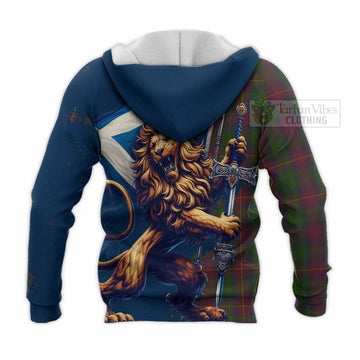 Cairns Tartan Family Crest Knitted Hoodie with Scottish Majestic Lion - Tartan Vibes Clothing