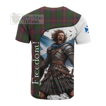 Tartan Vibes Clothing Cairns Crest Tartan Cotton T-shirt Inspired by the Freedom of Scottish Warrior