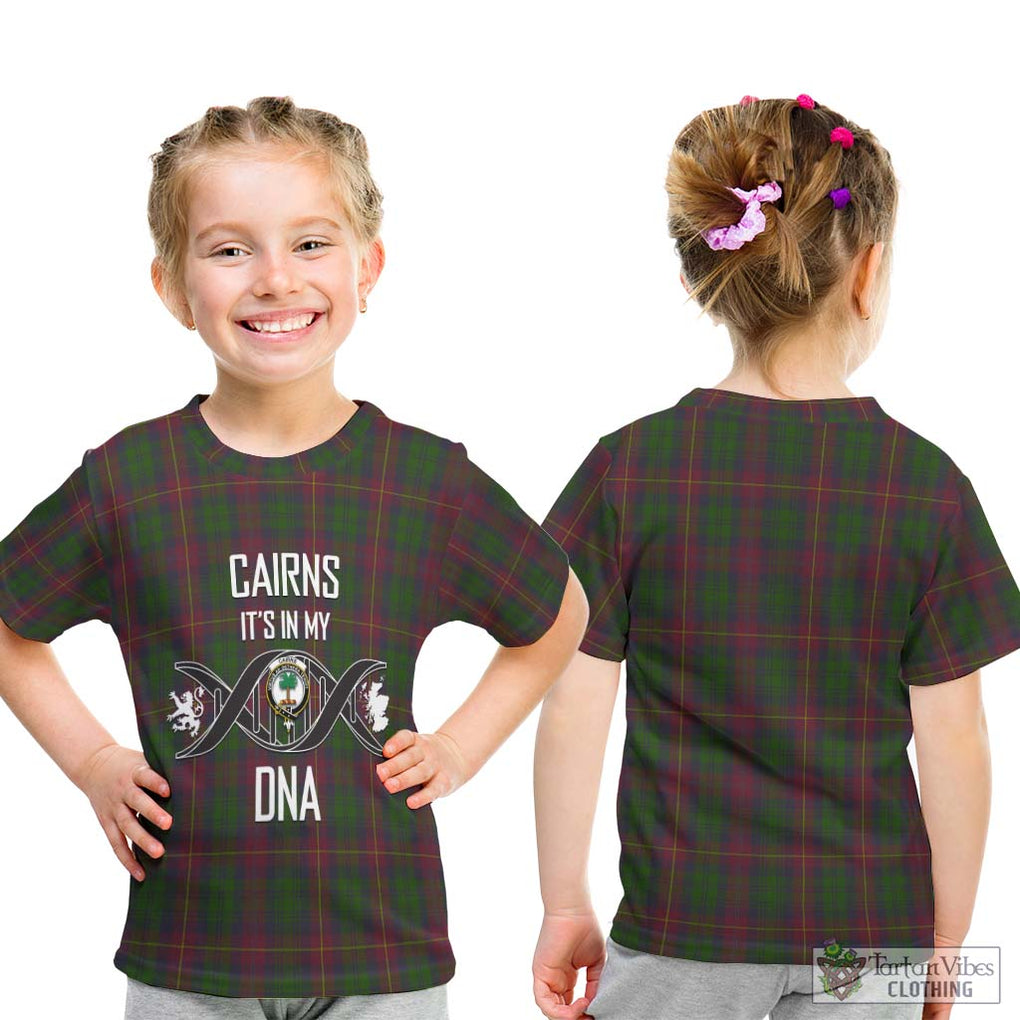 Cairns Tartan Kid T-Shirt with Family Crest DNA In Me Style - Tartan Vibes Clothing